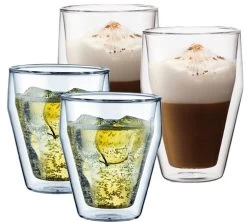 Verres Double Paroi BODUM - Titlis 25 + 35cl -Vente De Café tutlispack4 taillesdif 1